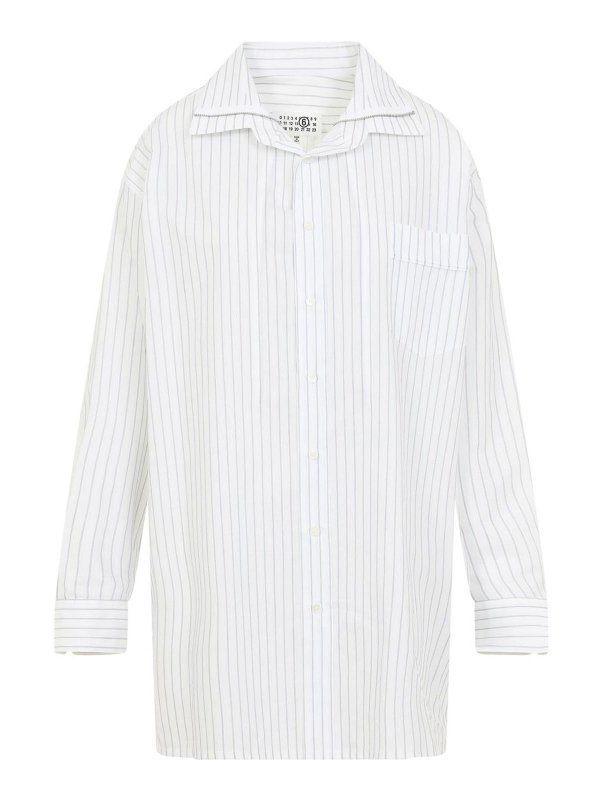 MM6 MAISON MARGIELA: シャツ - シャツ - ブルー