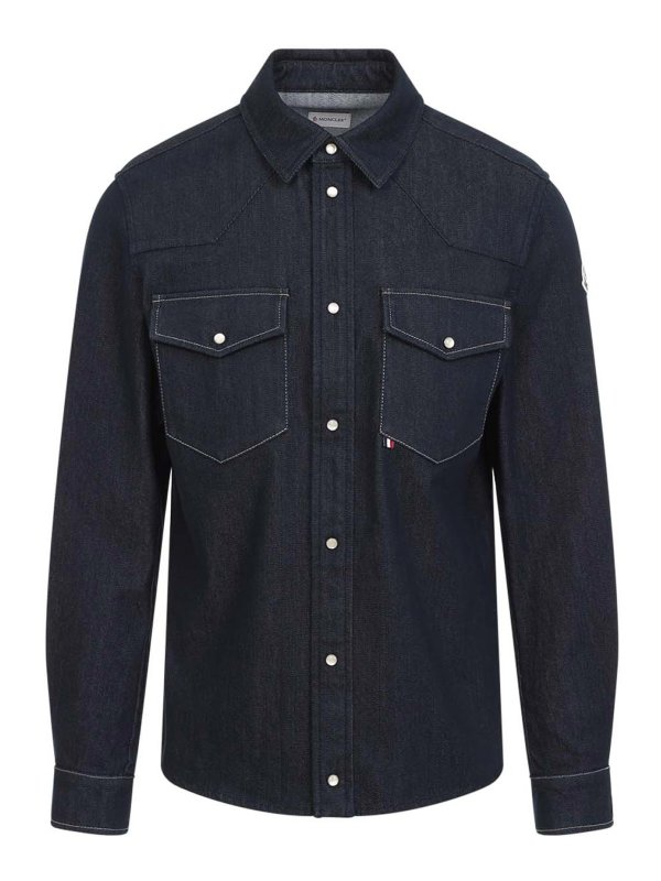 MONCLER: Hemden - Hemd - Dunkelblau