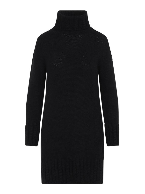 MONCLER: ニーレングスドレス - 膝丈ドレス - 黒