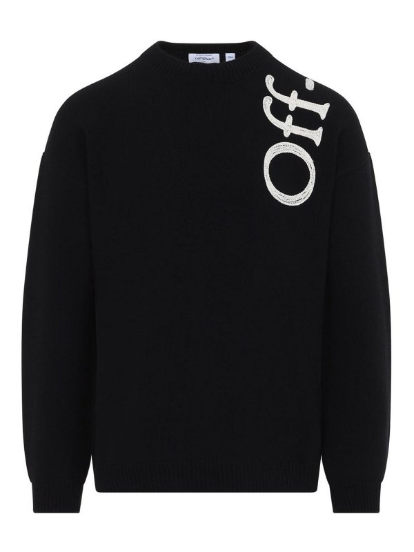 OFF-WHITE: クルーネック - クルーネック - 黒