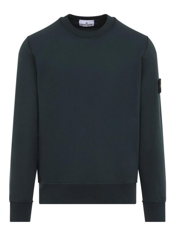 STONE ISLAND: スウェット＆セーター - スウェットシャツ/セーター - ダークグリーン