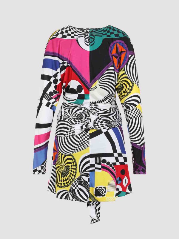 VERSACE: ニーレングスドレス online - 膝丈ドレス - マルチカラー