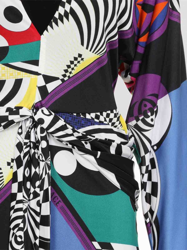 The Best Shops VERSACE: ニーレングスドレス - 膝丈ドレス - マルチカラー