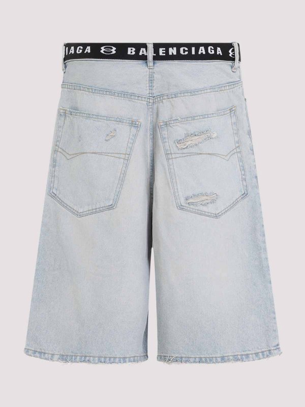 BALENCIAGA: トラウザーショーツ online - ショートパンツ - ライトブルー