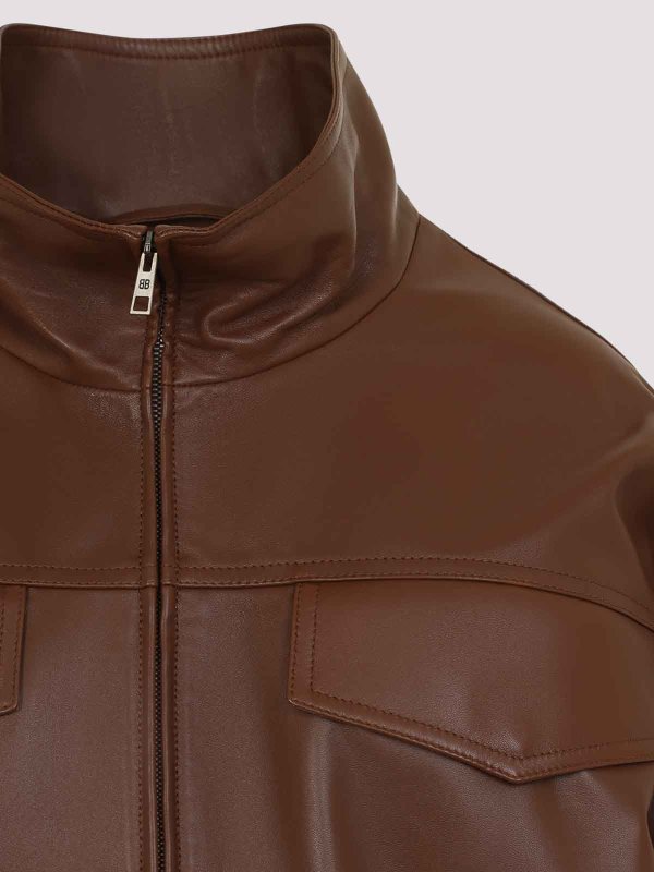 The Best Shops BALENCIAGA: ボンバージャケット - ボンバージャケット - ブラウン