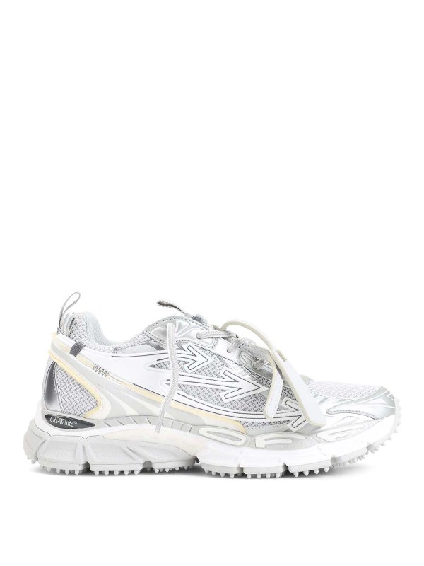 OFF-WHITE: Chaussures de sport - Baskets - Argent