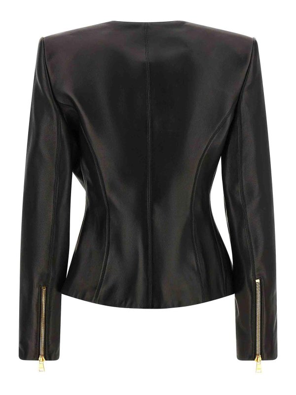 Balmain: leather jacket online - Leather Jacket