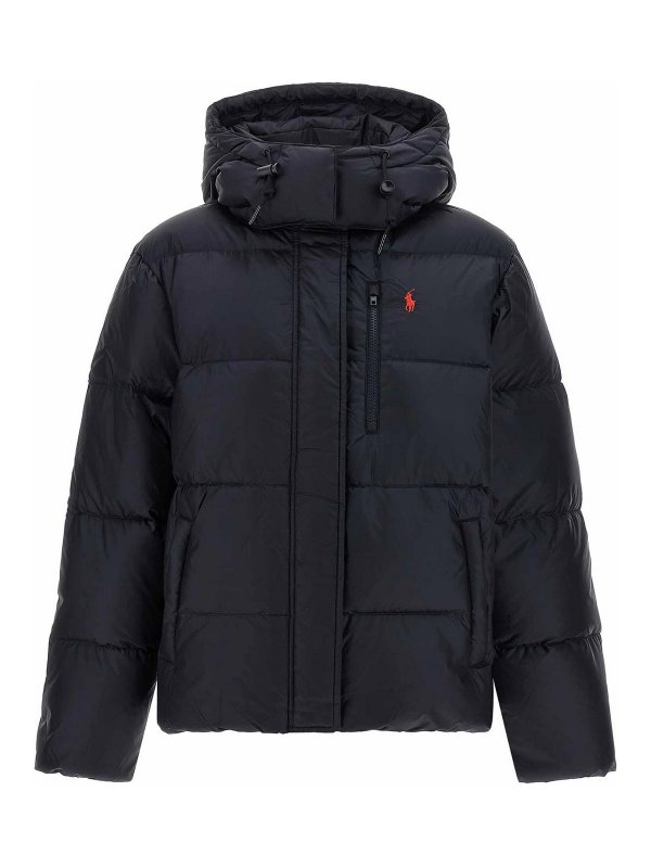 POLO RALPH LAUREN: ダウン・ハイテクジャケット - ダウンジャケット - ブルー