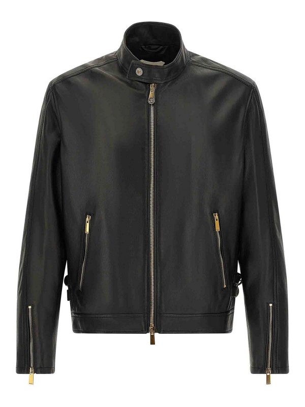 VERSACE: casual jackets - Biker Jacket