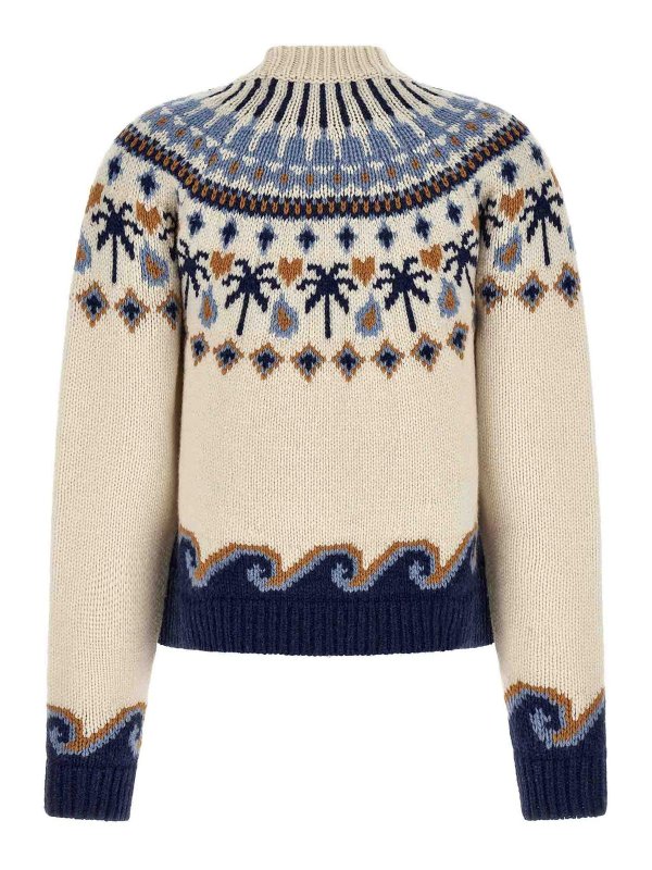 ALANUI: Strickpullover mit Rundhalsausschnitt online - Rundhalspullover - Bunt