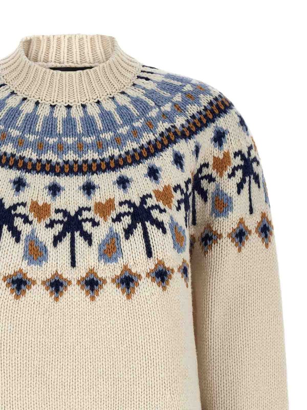 The Best Shops ALANUI: Strickpullover mit Rundhalsausschnitt - Rundhalspullover - Bunt