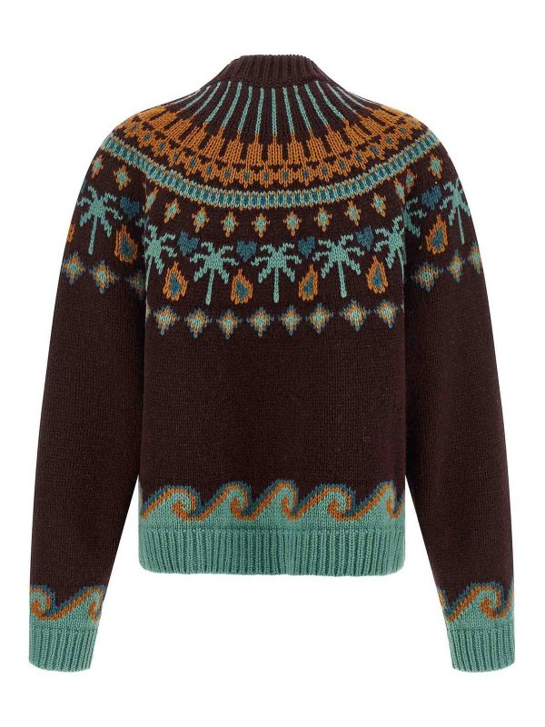 ALANUI: Strickpullover mit Rundhalsausschnitt online - Rundhalspullover - Braun
