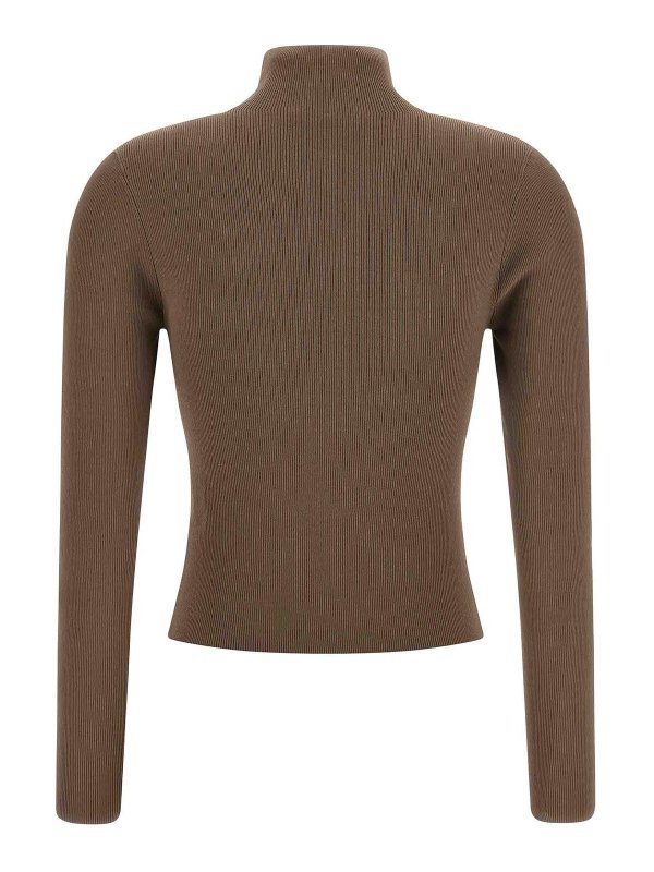 ALEXANDER WANG: Strickpullover mit Rundhalsausschnitt online - Rundhalspullover - Beige
