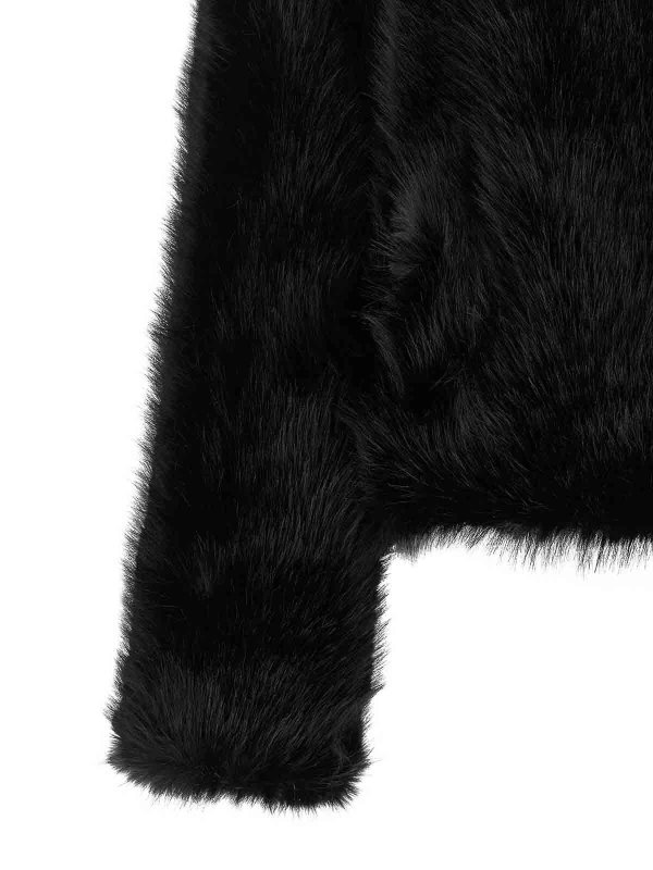 毛皮/ムートンコート - 黒 shop online: B&B COUTURE