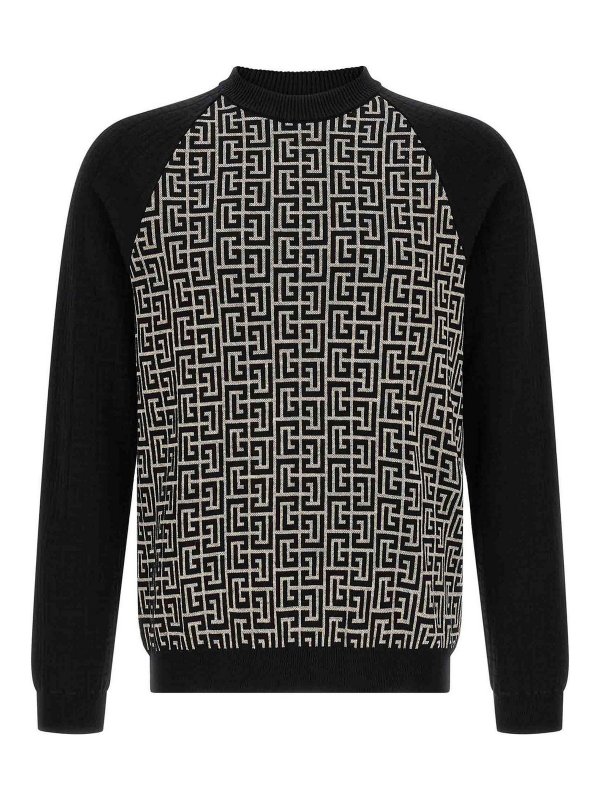 Balmain: Tops & Tank tops - Pb Monogram Mesh