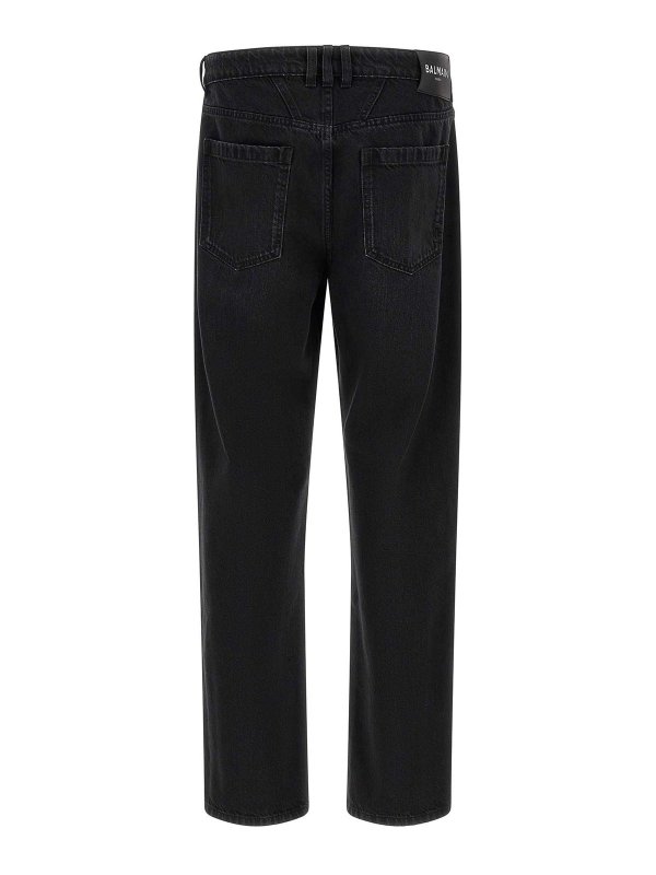 Balmain: Jeans Rectos online - Vaqueros Rectos - Negro