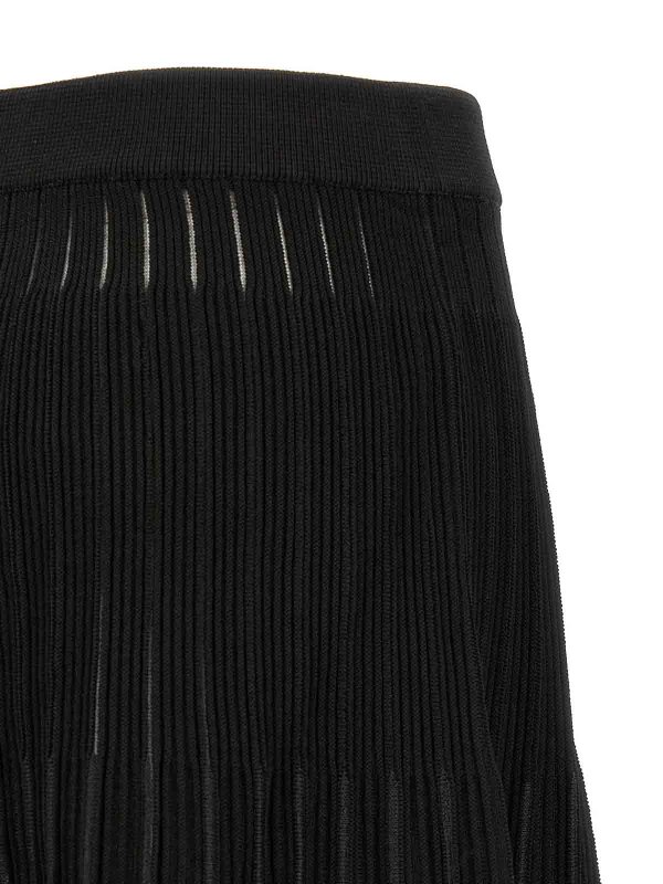 膝丈/ミディスカート - 黒 shop online: Balmain