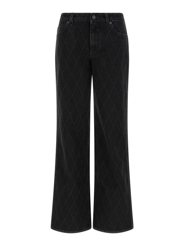 Balmain: ストレートジーンズ - ストレートジーンズ - 黒