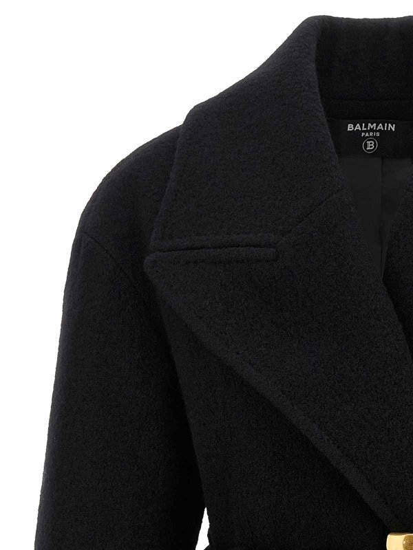 The Best Shops Balmain: short coats - Belted Caban