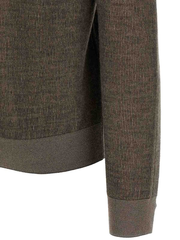 クルーネック - ブラウン shop online: BRIONI