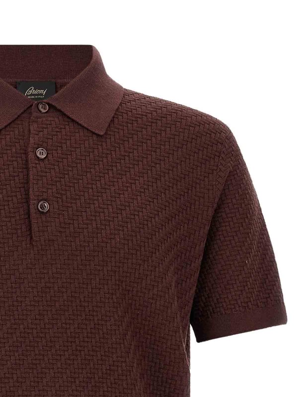 The Best Shops BRIONI: polo shirts - Weaving Polo