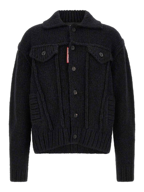 DSQUARED2: Cardigans - Cardigan - Blau