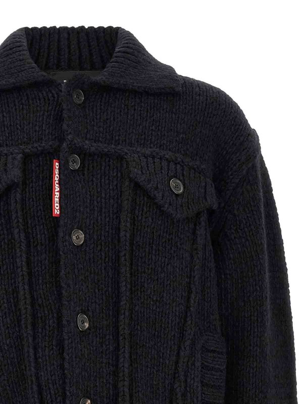 The Best Shops DSQUARED2: Cardigans - Cardigan - Blau