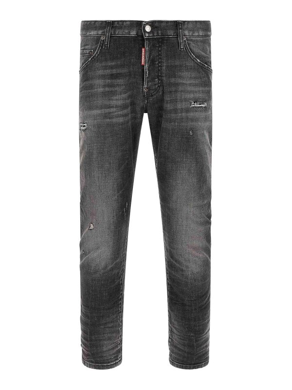 DSQUARED2: ストレートジーンズ - ストレートジーンズ - グレー
