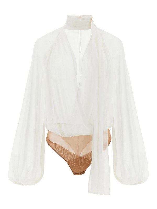 ELISABETTA FRANCHI: ニーレングスドレス - 膝丈ドレス - 白