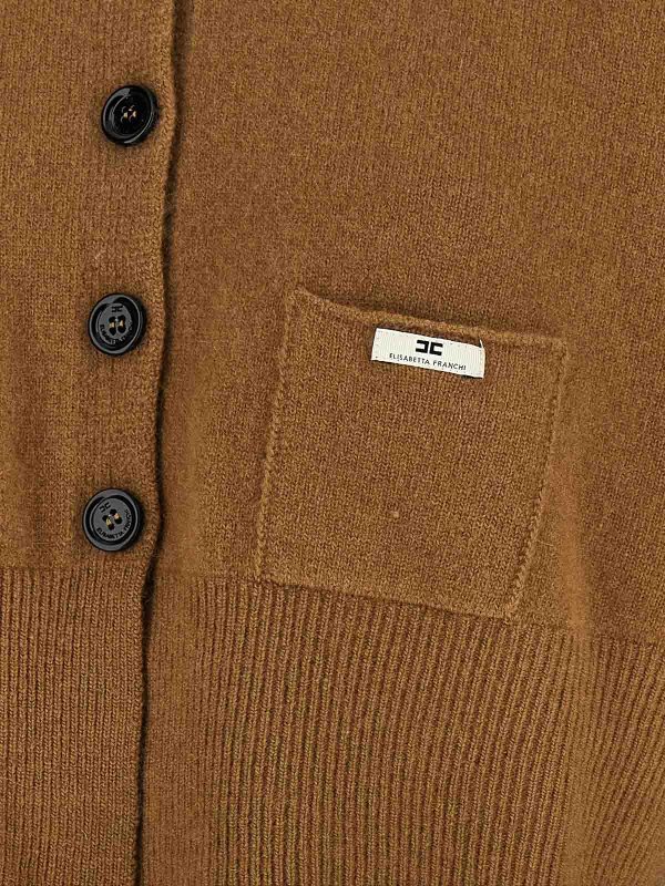 カーディガン - ブラウン shop online: ELISABETTA FRANCHI