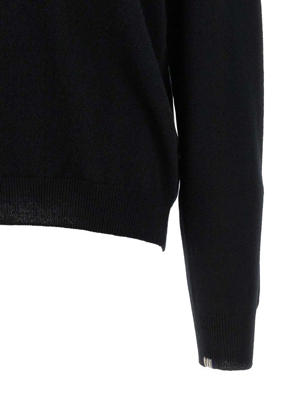 クルーネック - 黒 shop online: EXTREME CASHMERE