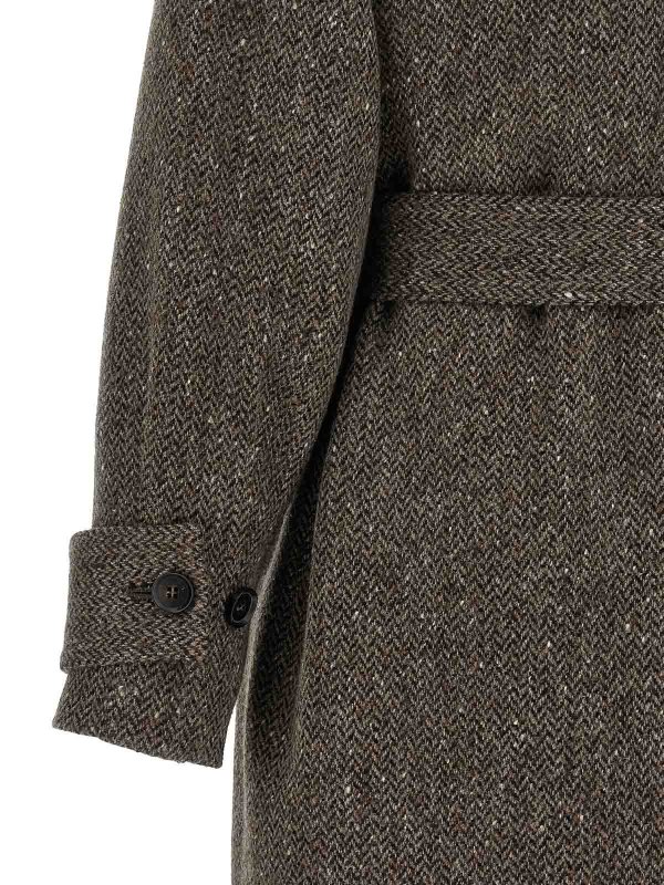 Chevron Wool Coat shop online: KITON