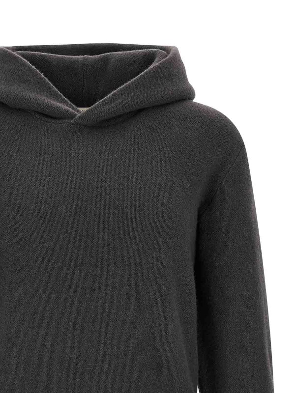 The Best Shops LEMAIRE: Strickpullover mit Rundhalsausschnitt - Rundhalspullover - Grau