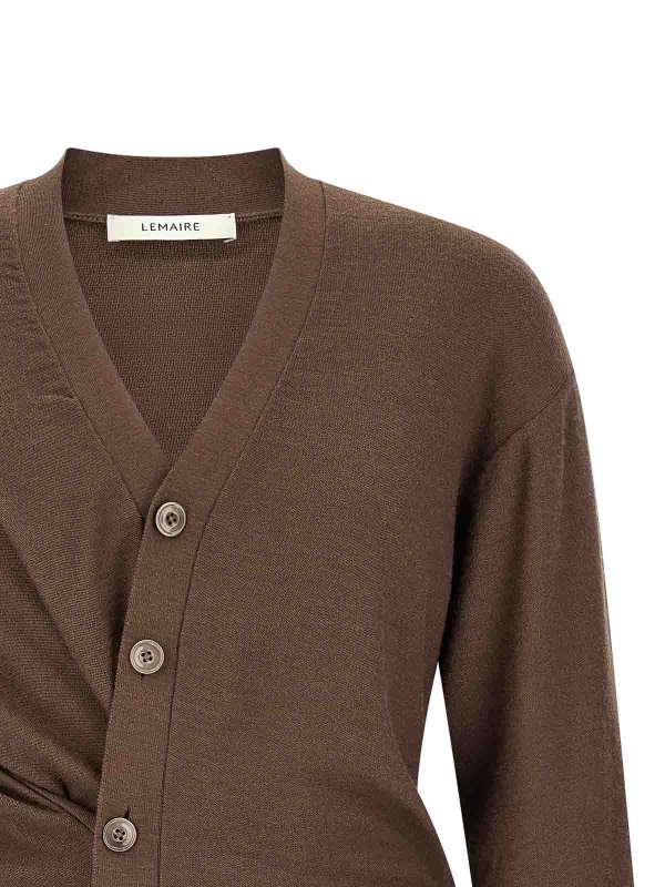 カーディガン - ブラウン shop online: LEMAIRE