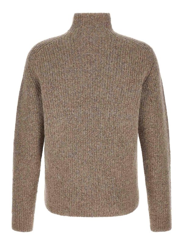 ROBERTO COLLINA: Strickpullover mit Rundhalsausschnitt online - Rundhalspullover - Beige