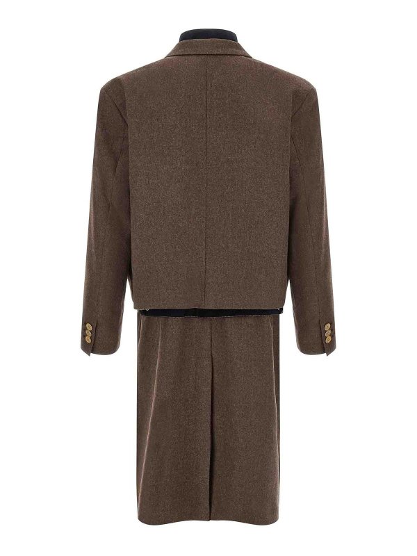 Sacai: ニーレングスコート online - 膝丈コート - ブラウン
