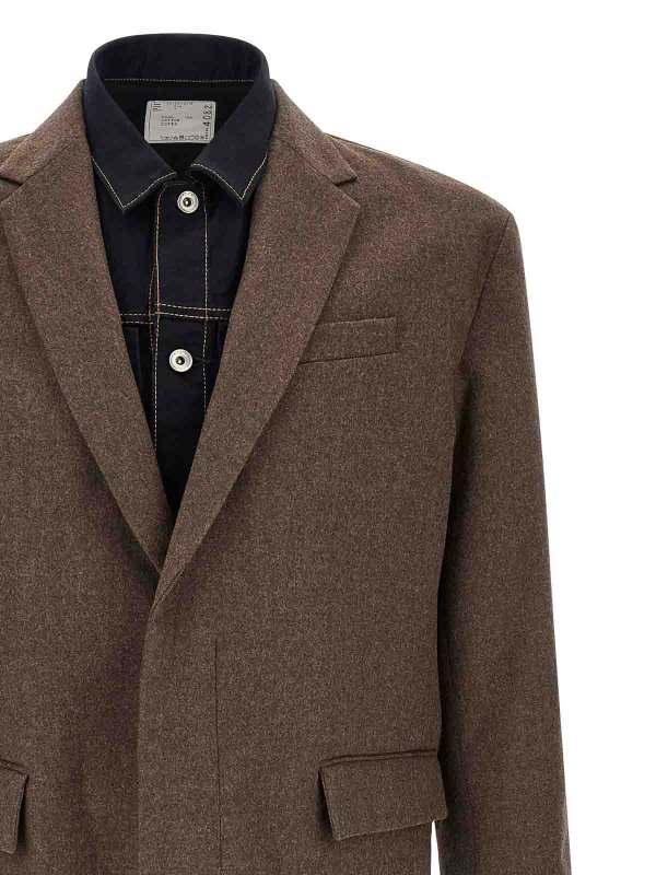 The Best Shops Sacai: ニーレングスコート - 膝丈コート - ブラウン