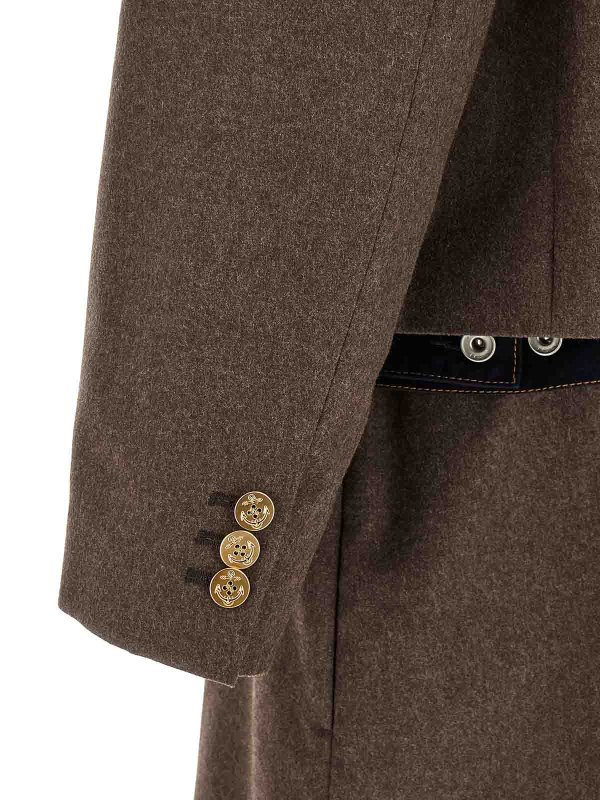膝丈コート - ブラウン shop online: Sacai