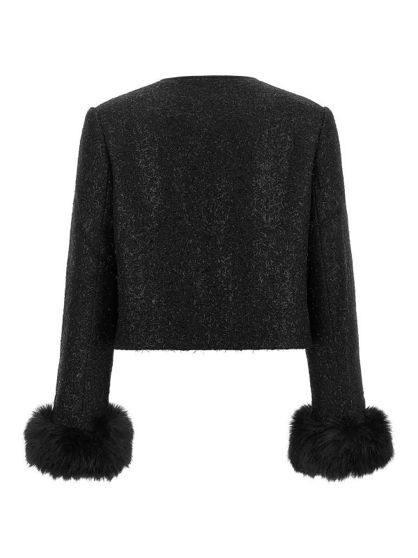 Self Portrait: Fur & Shearling Coats online - Boucl Fur Jacket