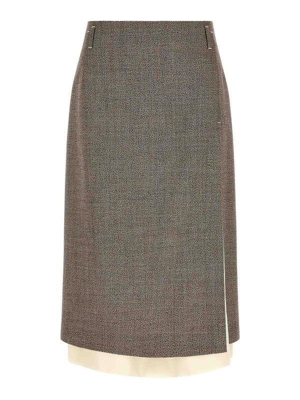 TELA: Knee length skirts & Midi - Multi-Layer Hem Skirt