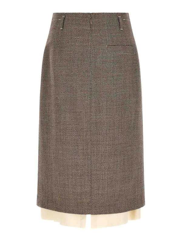 TELA: Knee length skirts & Midi online - Multi-Layer Hem Skirt