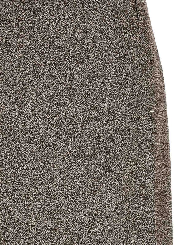 The Best Shops TELA: Knee length skirts & Midi - Multi-Layer Hem Skirt