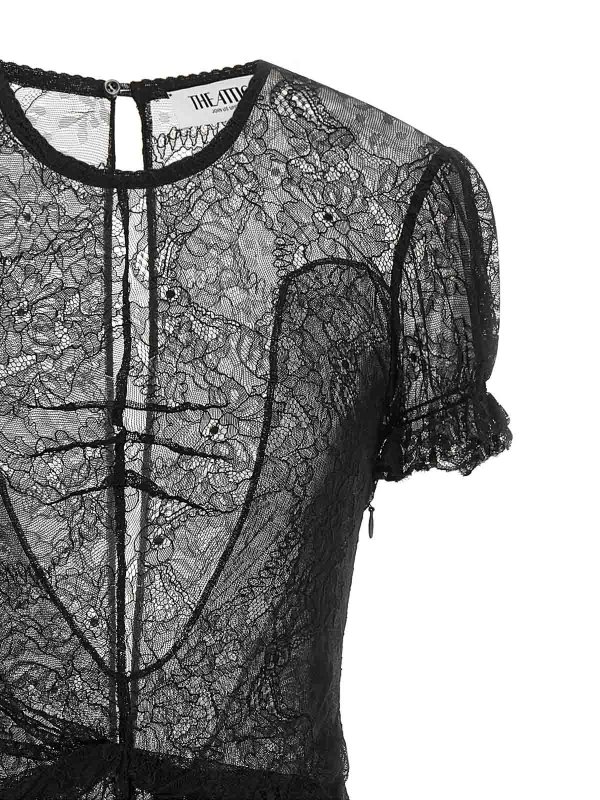 The Best Shops The Attico: ニーレングスドレス - 膝丈ドレス - 黒