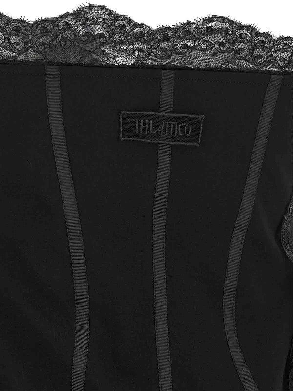 膝丈ドレス - 黒 shop online: The Attico