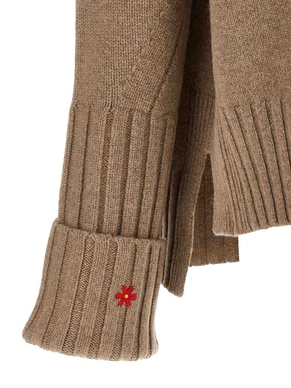 Rundhalspullover - Beige shop online: TORY BURCH