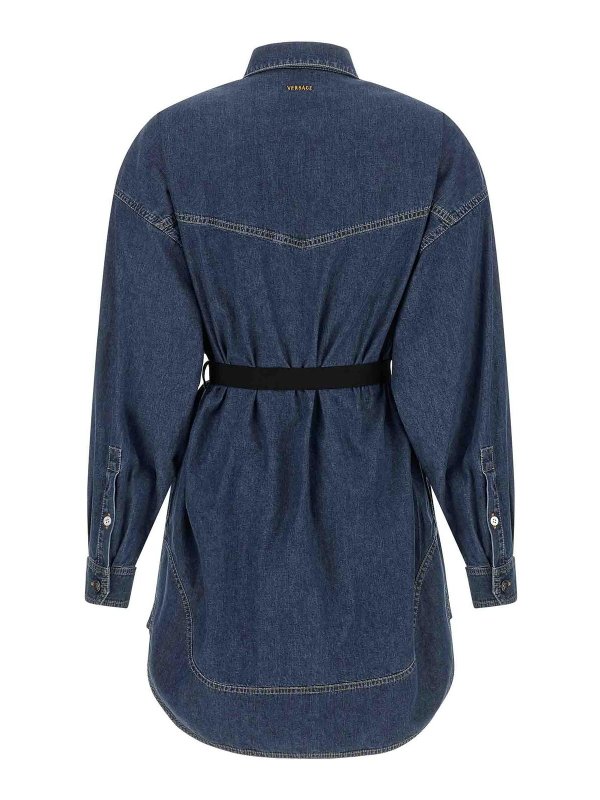 VERSACE: Knielange Kleider online - Knielanges Kleid - Blau