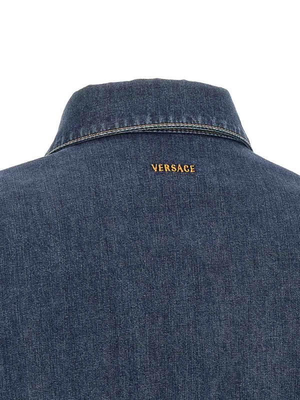 VERSACE buy online Knielanges Kleid - Blau