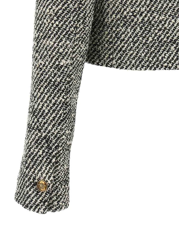 Boucl Wool Blend Blouson Jacket shop online: VERSACE