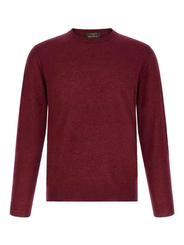 ZANONE: Pull col rond - Pull Col Rond - Rouge