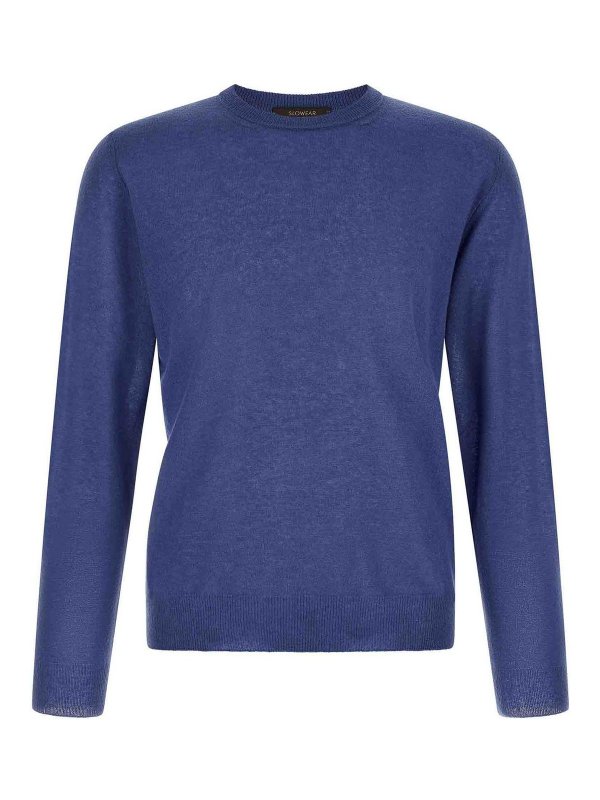 ZANONE: Pull col rond - Pull Col Rond - Bleu Clair